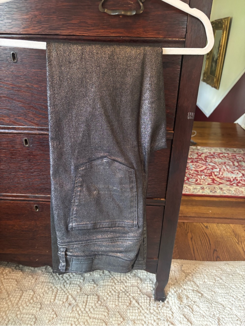 American Eagle  Metallic bronze Jeans - Stylish Everyday Wear